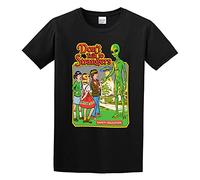 QIESHEOK Don T Talk to Strangers Unisex 100% Cotton Short-Sleeve T-Shirts Black XXL
