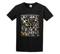 QIESHEOK Grand Funk Caught in The Act Unisex 100% Cotton Short-Sleeve T-Shirts Black M