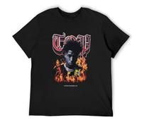 QIESHEOK Huax Youngboy Never Broke Again Bootleg Unisex 100% Cotton Short-Sleeve T-Shirts Black L