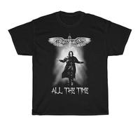 QIESHEOK It Can't Rain All The Time Design Inspired in The 90S Movie The Crow Unisex 100% Cotton Short-Sleeve T-Shirts Black XXL