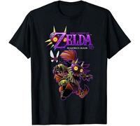 QIESHEOK Majoras Mask Skull Kid Portrait Logo T-Shirt Funny Vintage Gift Men Women Unisex 100% Cotton Short-Sleeve T-Shirts Black L