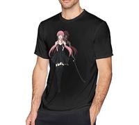 QIESHEOK Mirai Nikki Unisex 100% Cotton Short-Sleeve T-Shirts Black XL