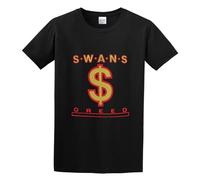QIESHEOK Swans Greed Soundtrack Cotton Unisex 100% Cotton Short-Sleeve T-Shirts Black L