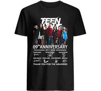 QIESHEOK Teen Movie Wolf Teenwolf 9Th Anniversary 2011-2020 Cast Signed Unisex O-Neck 100% Cotton Short-Sleeve T-Shirts Black S