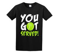 QIESHEOK Tennis Player You Got Served Jacob Zelazny Transparent Unisex 100% Cotton Short-Sleeve T-Shirts Black XL