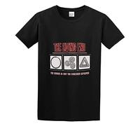 QIESHEOK The Living End The Ending is Just The Beginning Repeating Unisex 100% Cotton Short-Sleeve T-Shirts Black XL