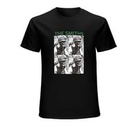 QIESHEOK The Smiths Meat is Murder Army Helmet Vegan Morrissey Unisex 100% Cotton Short-Sleeve T-Shirts Black M