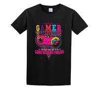 QIESHEOK Video Games Lover Computer Player Addict Fanatic Crazy Squirrel Transparent Unisex 100% Cotton Short-Sleeve T-Shirts Black L