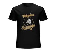 QIESHEOK Waylon Jennings Head Shot Unisex 100% Cotton Short-Sleeve T-Shirts Black XL