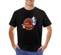 QIESHEOK Worker and Parasite Summer Cute Clothes Unisex O-Neck 100% Cotton Short-Sleeve T-Shirts Black XXL
