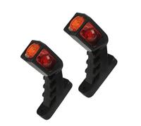 QIFANB Frein Arrière Signal LED Lot De 2 Feux Position Latéraux Courts Rouge, Orange Et Blanc Pour Semi-remorque, Camping-car, Voiture