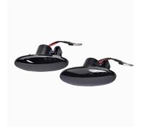 QIFHFBA Led Clignotants Auto Pour Koleos 2007-2011 Pré-lifting, Clignotant Latéral Dynamique À LED, Clignotant Séquentiel, Lampe De Style De Voiture Indicateurs Latéraux(Dynamic Smoked Black)