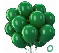 QIFU Ballons Vert - 100 Pièces Ballons Anniversaire Vert Mat, Ballon de Baudruche, Ballon Latex Hélium pour Decoration Noël Jungle Safari Thème Anniversaire Garçon Bapteme Baby Shower Fête, 12 Pouces