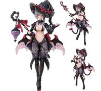 Qigmhua 1/12 Anime Illustration Girl Figurine Apprentice Witch-Hoshikawa Neco Modèle Figurines mobiles Chat Original Peinture Statue Fille 16 cm