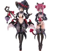 Qigmhua 1/12 Anime Illustration Girl Figurine Apprentice Witch-Hoshikawa Neco Modèle Figurines mobiles Chat Original Peinture Statue Fille 16 cm