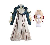 Qigmhua Costume de cosplay violet Evergarden avec accessoires, costume d'anime, robe violette Evergarden, ensemble complet pour Halloween