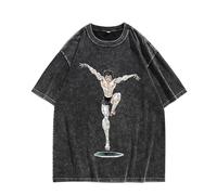 Qigmhua Hanma Baki/Pickle/Hanma Yujiro T-shirt à manches courtes et manches courtes, décontracté, surdimensionné