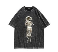 Qigmhua Hanma Baki/Pickle/Hanma Yujiro T-shirt à manches courtes et manches courtes, décontracté, surdimensionné