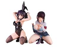 Qigmhua Lot de 2 figurines The Elder Sister-Like One Chiyo Anime Illustration Figurine Misaki Canon Original Peinture Personnage Manga Girl Action Figurines - Statue agenouillée Bouche-pâtes