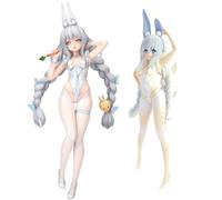Qigmhua MNF Le Malin Lot de 2 statues d'anime MNF Le Malin, Figurines de lapin, Sculpture, Modèle debout avec carottes, Décoration de table