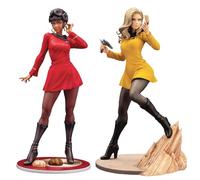 Qigmhua Nyota Uhura Lot de 2 figurines commandant officier d'illustration anime, 22 cm, figurines de manga pour fille, modèle Nyota Uhura, objet de collection décoration cadeau PVC