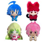 Qigmhua Peluche anime Iruma/Asmodeus Alice/Valac Clara Peluche douce rembourrée 10 cm Dessin animé Suzuki Pendentif sac d'école Canapé Décoration de chambre à coucher