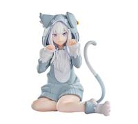 Qigmhua Re:0 Figurines de l'anime Rem et Ram/Emilia Statue de chat style chat - 8 cm agenouillé - Figurine de chat - Décoration décorative