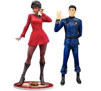 Qigmhua Spock·S'chn·T'gai Lot de 2 figurines Command Officer Anime Illustration Statue de Manga Figurines Nyota Uhura Modèle Objet de collection Décoration Cadeau PVC