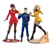 Qigmhua Spock S'chn·T'gai Lot de 3 figurines commandant officier d'illustration anime statue de manga Nyota Uhura modèle de collection décoration cadeau PVC