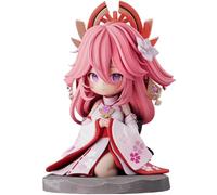 Qigmhua Yae Miko Figurine en PVC Anime Fille Figurines Yae Miko Q Statue 13 cm Modèle à genoux Mignon Jeu Fille Personnage Décoration Cadeau