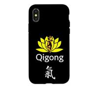 Qigong débutants/étudiants de Qigong/Calligraphie Lotus Coque pour iPhone X/XS