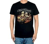 QIGUAN Men's Limp Bizkit Chocolate Starfish and The Hot Dog Black T-Shirt