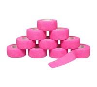 QiGui 10 Rouleaux Bande Cohésive Bandage Autoadhésif Cohésifs Sports Bande Auto-adhésif Elastiques Bandage Médical Bande Adhésifs Pansements Adhésifs pour Doigt Mains Pieds Poignets 2.5cm (Rose)