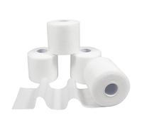 QiGui 4 Rollen Underwrap Tape Bandage de Mousse Bandage PreTape Ruban Athlétique en Mousse Ruban de Sport pour Cheville, Poignets,Genoux, évite Les Blessures Cutanées et Les Résidus D'adhésif 7cmX27m