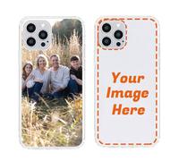 QIHENGPLUS Coque transparente personnalisée compatible avec l'iPhone 12 Pro Max d'Apple, coque souple en TPU personnalisée avec votre photo et vos textes