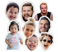 QIHENGPLUS Coussin personnalisé en Forme de Visage, Coussin Abstrait DIY avec Photo imprimée en 3D, Coussins personnalisés Humen Body, Cadeaux Mignons 30cm