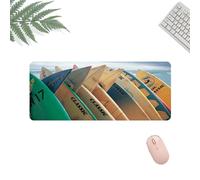 QiHon Grand Tapis de Souris de Jeu Planche Surf Tapis de Souris XXL 900x400x2mm éTendu Tapis de Bureau avec Base en Caoutchouc Antidérapant et Bords Cousus pour Clavier et Souris