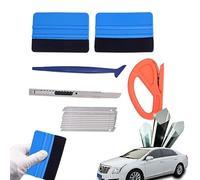 Qihuyi Kit d'teinte fenêtre - 15 RACLETTES MULTIFONCTIONNELLES pour VITRES,Raclette protectrice et pour vitre teintée, kit détails Voiture pour l'installation Papier