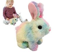 Qihuyi Lapin en Peluche Parlant,Jouet en Peluche Animal Parlant - Jouet animé interactif Lapin électrique, Jouets musicaux interactifs d'animal en Peluche Lapin pour des
