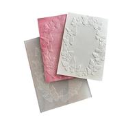 QIIIMSLSS Dossier Gaufrage Texturé pour Fabrication Cartes Modèles Scrapbooking À d'arbre À Fleurs Papillons pour Album Photo Journal