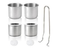 QIIIMSLSS Inserts Chambre Feu d'acier Inoxydable Pots Brûlants D'éthanol avec des Brûleurs Bioéthanol Laine Verre pour des Cheminées Table