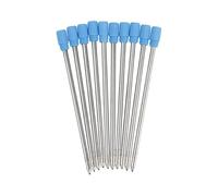 QIIIMSLSS Lot de 10 recharges de stylo à bille en métal pour stylos à bille à action torsadée - Recharges en métal standard