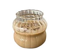 QIIIMSLSS Tasse en verre à rayures - Pour café, whisky, lait, eau - Pour enfants