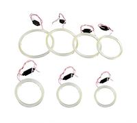 Qiilu 1 paire Auto Halo Anneaux Angel Eye COB Puces Phare DRL LED Pour Voiture De Moto(60mm)