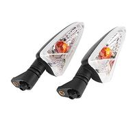 Qiilu 1 Paire de Clignotants Moto, Clignotant Moto Clignotant Lampe adaptée pour Tiger (Noir + Blanc)