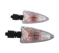 Qiilu 1 Paire de clignotants pour moto Plastique ABS de qualité supérieure, installation facile, style rétro tendance pour Tiger (Noir + Blanc)