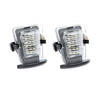Qiilu 1 paire de lumière de plaque d'immatriculation à LED, lampe de plaque d'immatriculation adaptée pour JK 2007-2018(DC12V)