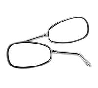 Qiilu 1 paire Rétroviseur de Moto, Rétroviseur Modifié Universel pour Moto Rétroviseurs Latéraux Chromés Miroir de Moto/Scooter