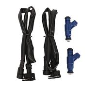 Qiilu 1202863 Jeu D'injecteurs de Carburant avec Faisceau de Queue de Cochon pour 700 2005-2009 pour 800 2008-2010 1253558 100-4332 0280156208 Remplacement