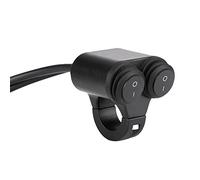 Qiilu 22mm Universel Moto Guidon Interrupteur Phare de Frein Brouillard Lumières Corne Double Bouton de Commande Commutateur(B)